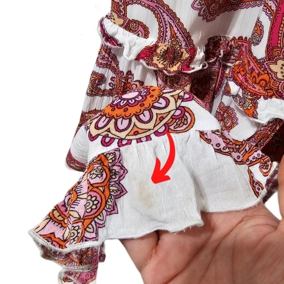 Express Textured Paisley Tiered Halter Maxi Dress - Picture 11 of 13